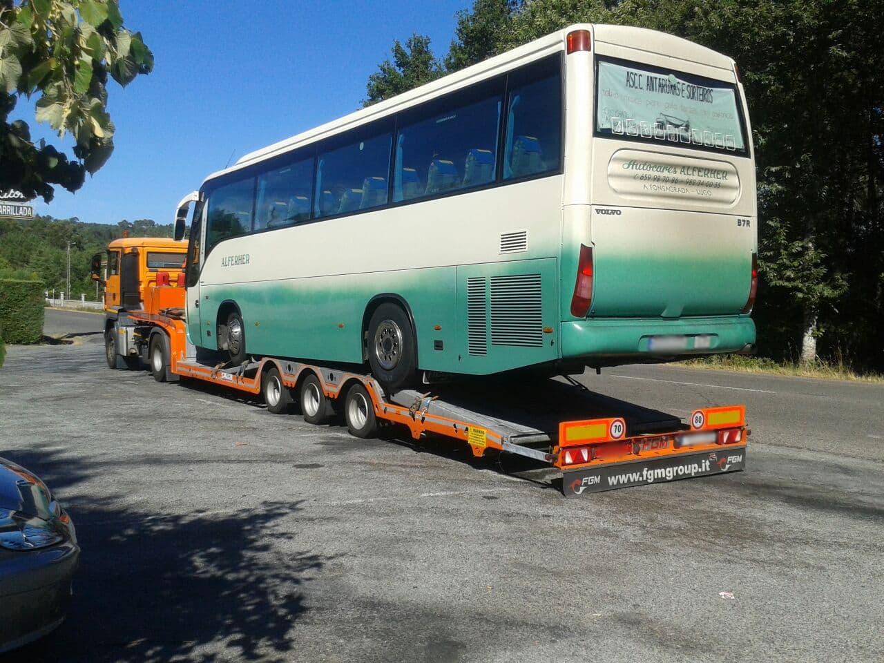 Trabajos realizados por Grúas Álvarez en Ourense